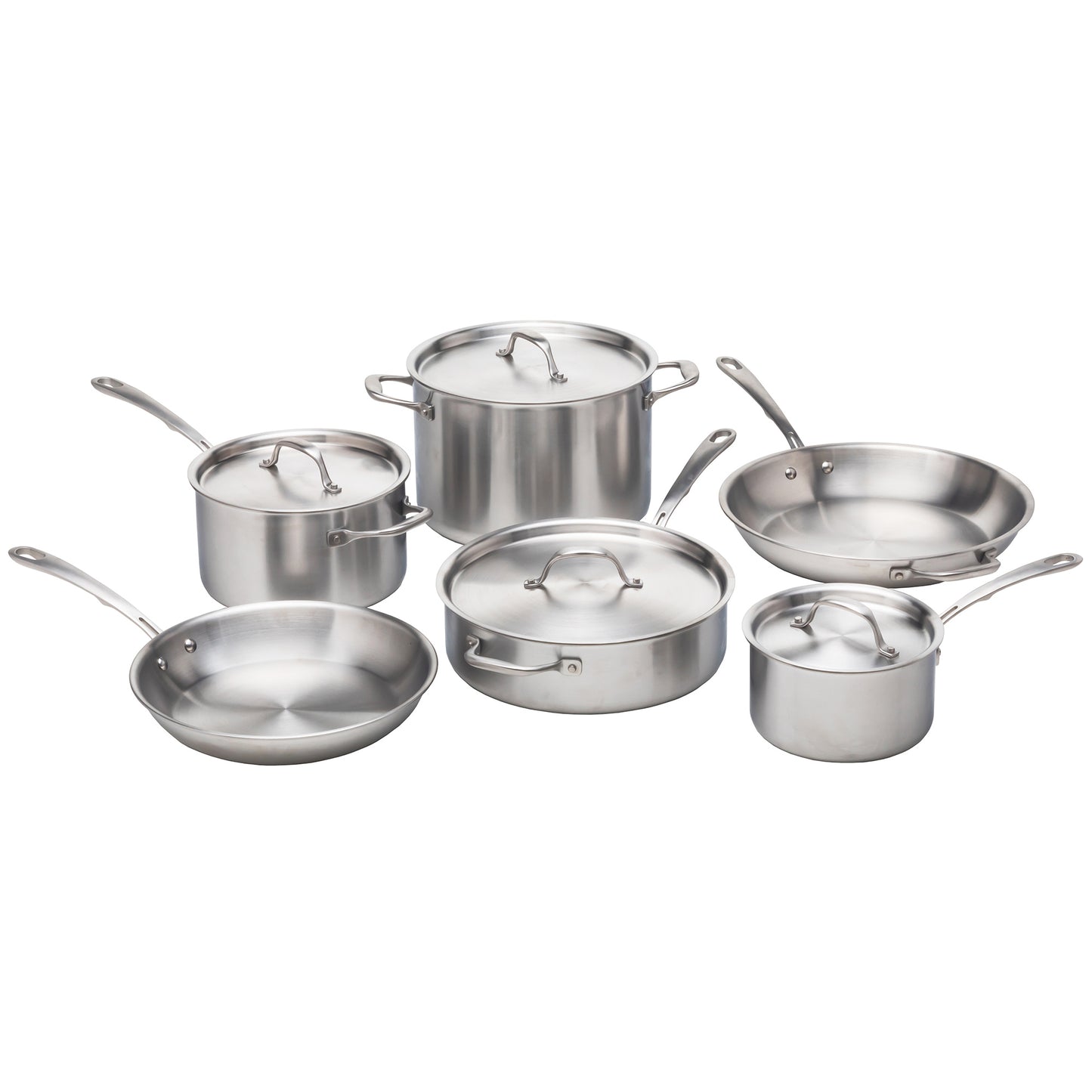 Premium 5-Ply Fully Clad Stainless Steel Set, 10 Pc.